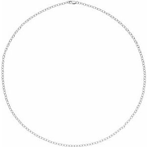 The Cristina Chain -14K White Gold 2.5 mm Cable 18" Chain