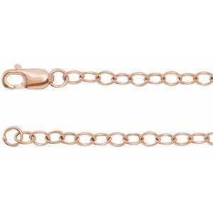 The Cristina Chain -14K Rose Gold 2.5 mm Cable 18" Chain