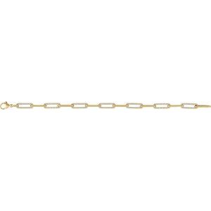 The Aurora Bracelet- 14K Yellow Gold 1 CTW Natural Diamond Link 7" Bracelet