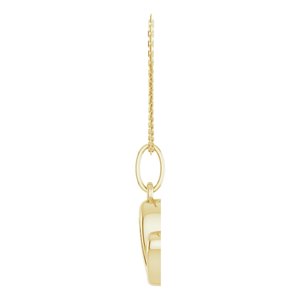 The Fran Necklace -14K Yellow Gold Petite Heart 18" Necklace