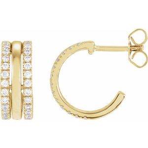 The Camille Earrings - 14K Yellow Gold 1/2 CTW Natural Diamond Earrings
