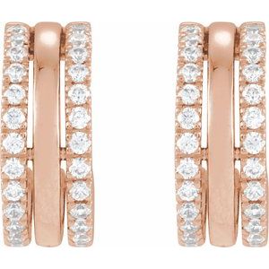 The Camille Earrings - 14K Rose Gold 1/2 CTW Natural Diamond Earrings