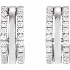 The Camille Earrings - 14K White Gold 1/2 CTW Natural Diamond Earrings