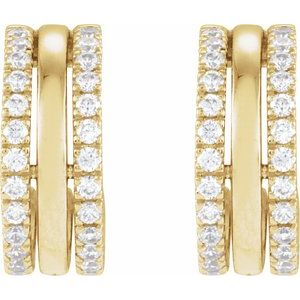 The Camille Earrings - 14K Yellow Gold 1/2 CTW Natural Diamond Earrings