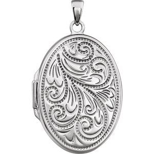 The Ameera Pendant - Sterling Silver Oval Locket