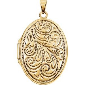 The Ameera Pendant - 14K Yellow Gold-Plated Sterling Silver Oval Locket