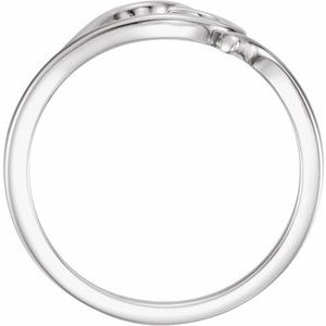 The Edna Ring - 14K White Gold Heart Ring