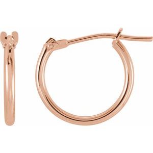 The Tammie Earrings – 14K Rose Gold 12.5 mm Hinged Hoop Earrings
