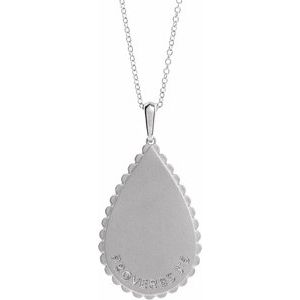 The Betty Necklace - 14K White Gold Trust in The Lord 16-18" Necklace