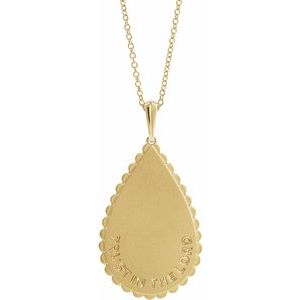 The Betty Necklace - 14K Yellow Gold Trust in The Lord 16-18" Necklace