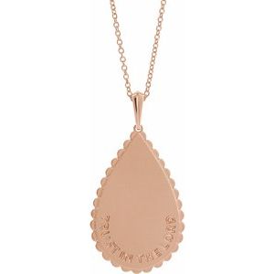 The Betty Necklace - 14K Rose Gold Trust in The Lord 16-18" Necklace