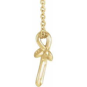The Zoey Necklace - 14K Yellow Gold 13.35x10.42 mm Cross 15" Necklace