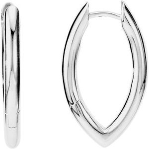 The Violet Earrings – Sterling Silver Hinged Tube 24.3 mm Hoop Earrings