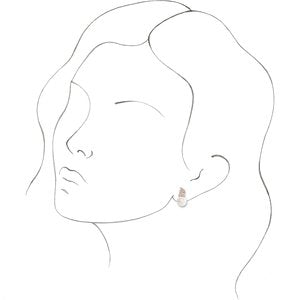 The Melina Earrings - 14K Rose Gold Cultured White Freshwater Pearl & 3/8 CTW Natural Diamond Earrings