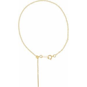 The Merrie Bracelet - 14K Yellow Gold 1.1 mm Adjustable Threader Cable Cable 6-8" Chain