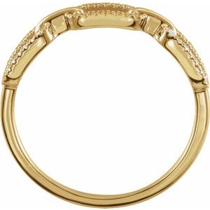 The Aurora Ring - 14K Yellow Gold 1/6 CTW Natural Diamond Chain Link Ring