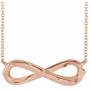 The Charlene Necklace - 14K Rose Gold Infinity Rosary 18" Necklace