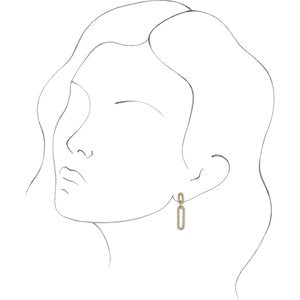 The Aurora Earrings - 14K White Gold 1/3 CTW Natural Diamond Link Earrings
