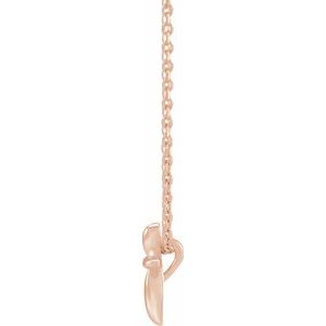 The Kaitlynn Necklace - 14K Rose Gold 10x7.72 mm Cross 16-18" Necklace