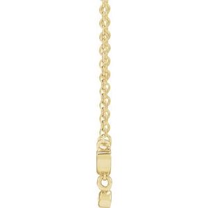 The Mama Necklace - 14K Yellow Gold .015 CT Natural Diamond Mama 18" Necklace