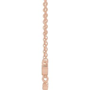 The Mama Necklace -14K Rose Gold .015 CT Natural Diamond Mama 18" Necklace