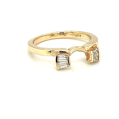 Diamond Wrap-Style Estate Ring in 14-Karat Yellow Gold