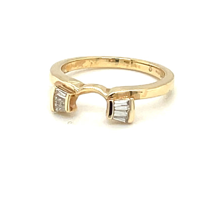 Diamond Wrap-Style Estate Ring in 14-Karat Yellow Gold