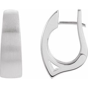 The Charlotte Earrings – Sterling Silver 24.2 mm Hinged Hoop Earrings