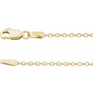 The Chelsea Chain – 14K Yellow Gold 1.4 mm Diamond-Cut Cable 18" Chain