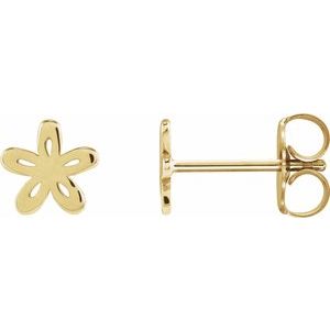 The Lily Earrings – 14K Yellow Gold Floral Earrings