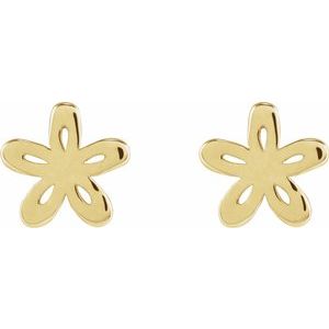 The Lily Earrings – 14K Yellow Gold Floral Earrings