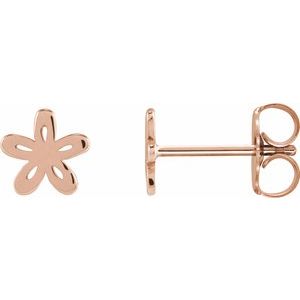 The Lily Earrings – 14K Rose Gold Floral Earrings