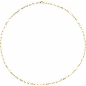 The Cristina Chain - 14K Yellow Gold 2.5 mm Cable 18" Chain