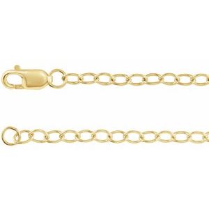 The Cristina Chain - 14K Yellow Gold 2.5 mm Cable 18" Chain