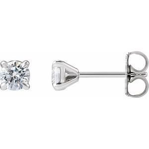 The Louise Earrings - 14K White Gold 1/2 CTW Lab-Grown Diamond Cocktail-Style Stud Earrings