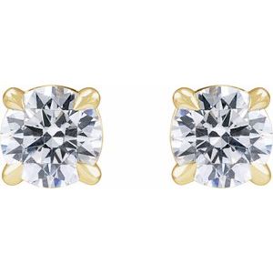 The Louise Earrings - 14K Yellow Gold 3/4 CTW Lab-Grown Diamond Cocktail-Style Stud Earrings
