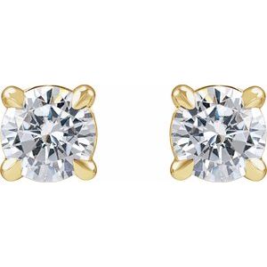 The Louise Earrings - 14K Yellow Gold 1/2 CTW Lab-Grown Diamond Cocktail-Style Stud Earrings
