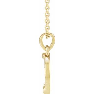 The Linda Necklace – 14K Yellow Gold Horseshoe 16-18" Necklace