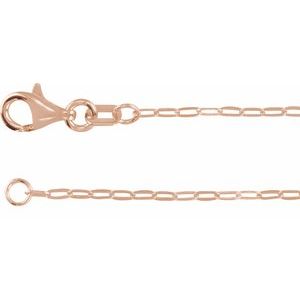 The Nadia Chain -14K Rose Gold 1.25 mm Paperclip-Style 18" Chain