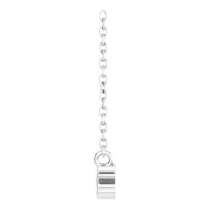 The Devon Necklace – 14K White Gold Mimi Lowercase Script 18" Necklace