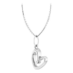 The Fran Necklace - 14K White Gold Petite Heart 18" Necklace