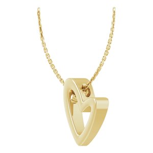 The Michelle Necklace – 14K Yellow Gold Heart 18" Necklace