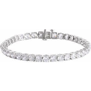 The Sophia Bracelet - 14K White Gold 12 CTW Lab-Grown Diamond Line 7" Bracelet