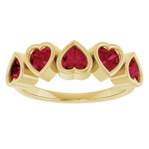 The Alexis Ring - 14K Yellow Gold Natural Mozambique Garnet Ring