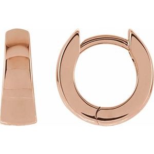 The Leah Earrings - 14K Rose Gold Hinged 10.25 mm Hoop Earrings