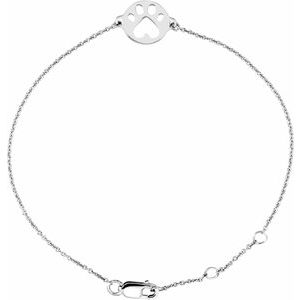 The Trina Bracelet – Sterling Silver Our Cause for Paws 7" Bracelet