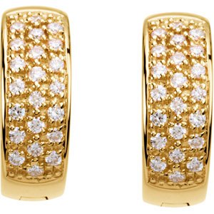 The Cassandra Earrings – 14K Yellow Gold 1/3 CTW Natural Diamond Huggie Earrings