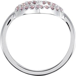 The Tara Ring - Sterling Silver Imitation Pink Cubic Zirconia Heart Ring