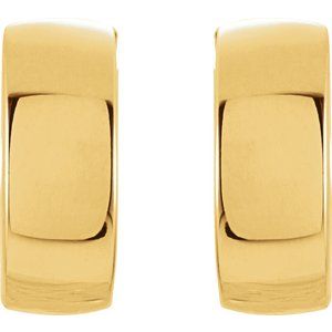 The Lynne Earrings – 14K Yellow Gold 14 mm Hinged Hoop Earrings