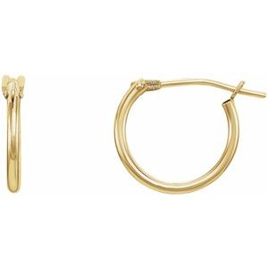 The Tammie Earrings – 14K Yellow Gold 12.5 mm Hinged Hoop Earrings
